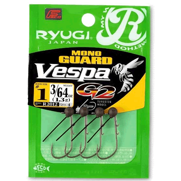 RYUGI MONO GUARD VESPA G2 #1 3/64oz(1.3g) (4 pcs/pack) fishing terminal tackle