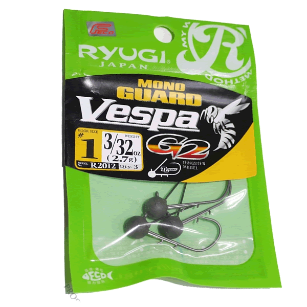 RYUGI MONO GUARD VESPA G2 #1 3/32oz(2.7g) (3 pcs/pack) fishing terminal tackle