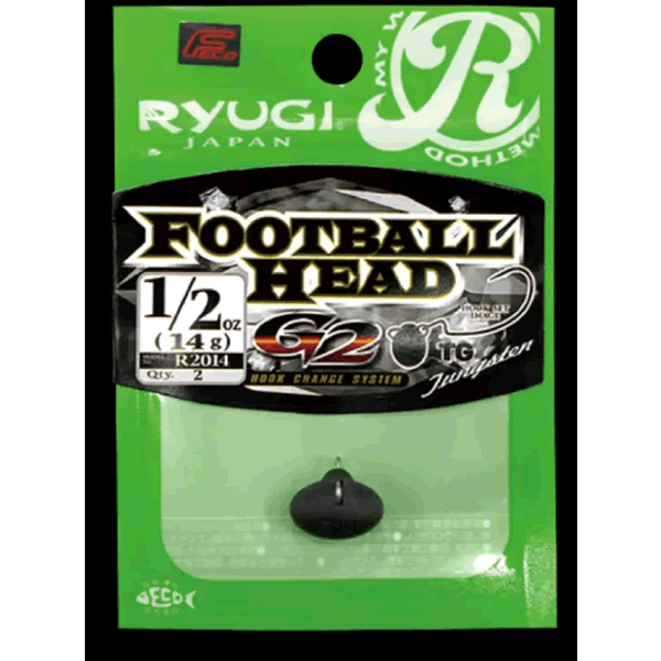 RYUGI FOOTBALL HEAD G2 1/2oz(14g) (1 pcs/pack) fishing terminal tackle