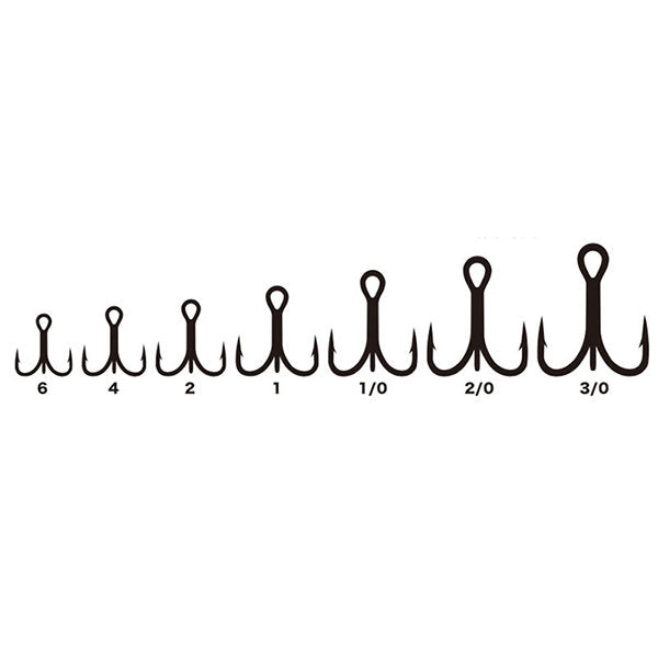 Shout! STRAIGHT POINT TREBLE 23 #1 (2.13g) (6 pcs/pack) 223SS SILVER fishing terminal tackle