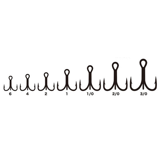 Shout! STRAIGHT POINT TREBLE 23 #1/0 (3.06g) (5 pcs/pack) 223SS SILVER