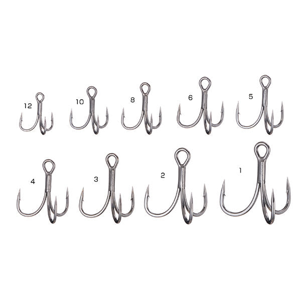 Shout! STRAIGHT POINT TREBLE 13 #10 (0.36g) (8 pcs/pack) 213SS SILVER