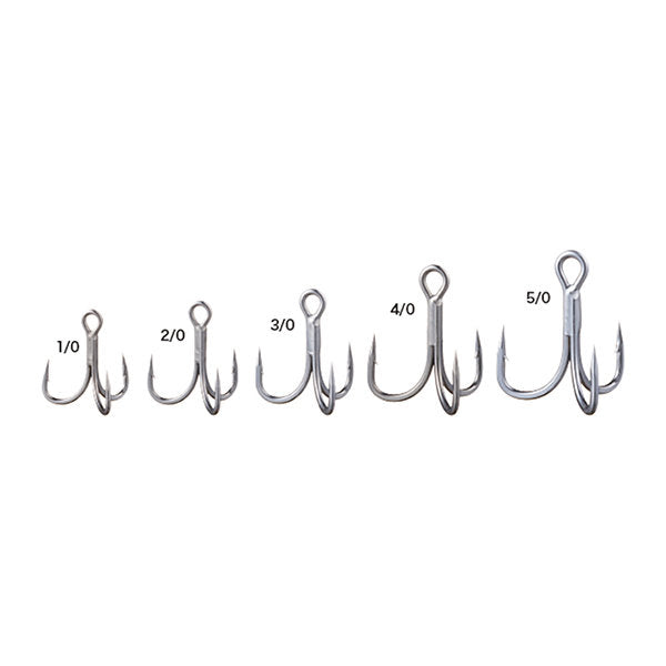 Shout! STRAIGHT POINT TREBLE 33 #5/0 (12.4g) (5 pcs/pack) 233SS SILVER fishing terminal tackle