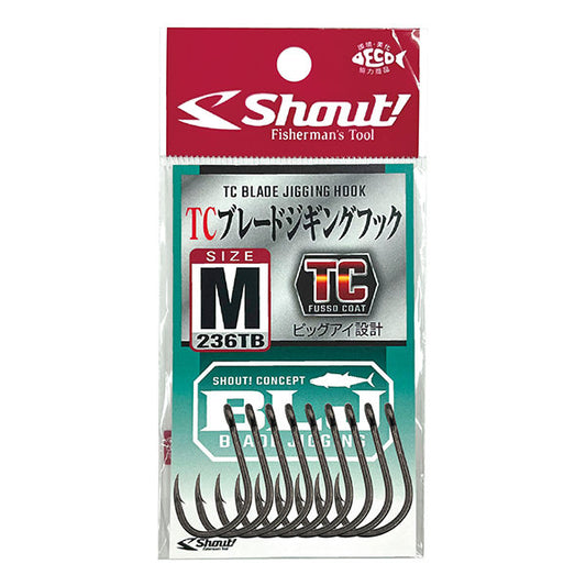 Shout! TC BLADE JIGGING HOOK S (10 pcs/pack) 236TB TC BLACK