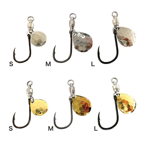 Shout! TC BLADE JIGGING SPARE HOOK L (2 pcs/pack) 372TS SILVER fishing terminal tackle