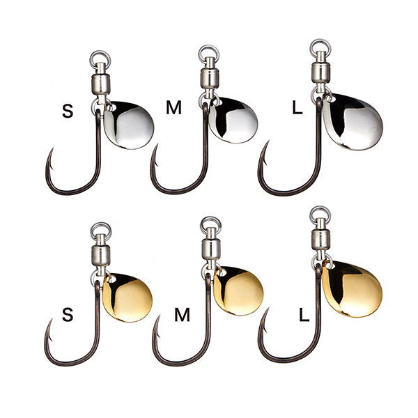Shout! TC POWERFUL BLJ SPARE HOOK M (2 pcs/pack) 376TS SILVER fishing terminal tackle