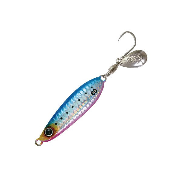 MAGBITE IWASHI JIG KOTSUBU 80g 73×18ｍｍ 01 BLUE PINK saltwater fishing lure