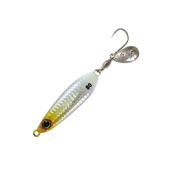MAGBITE IWASHI JIG KOTSUBU 80g 73×18ｍｍ 02 SILVER GLOW TAIL saltwater fishing lure