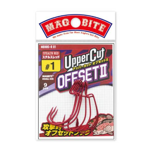 MAGBITE UPPER CUT OFFSET II 3/0 (7 pcs/pack) STEALTH RED