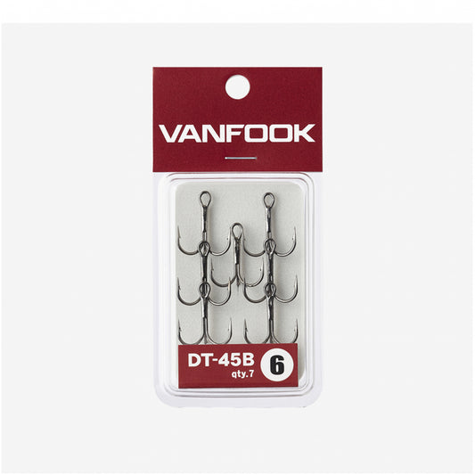 VANFOOK DT-45B TREBLE HOOK MEDIUM #6 (7 pcs/pack) NS BLACK