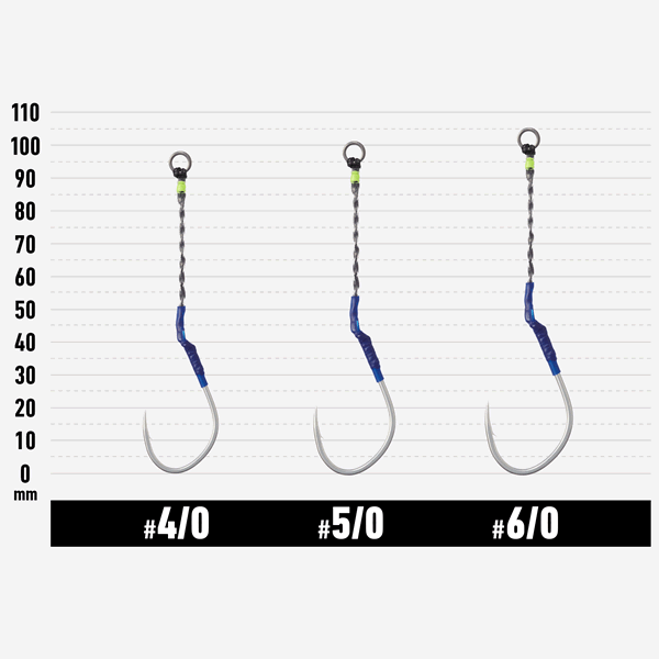 VANFOOK JWS-51 JIGEN WIRE ASSIST LONG #6/0 (2 pcs/pack) SILVER