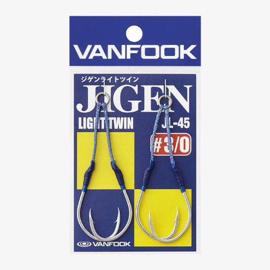 VANFOOK JL-45 JIGEN LIGHT TWIN #1/0 (2 pcs/pack) SILVER - Britannic Trade