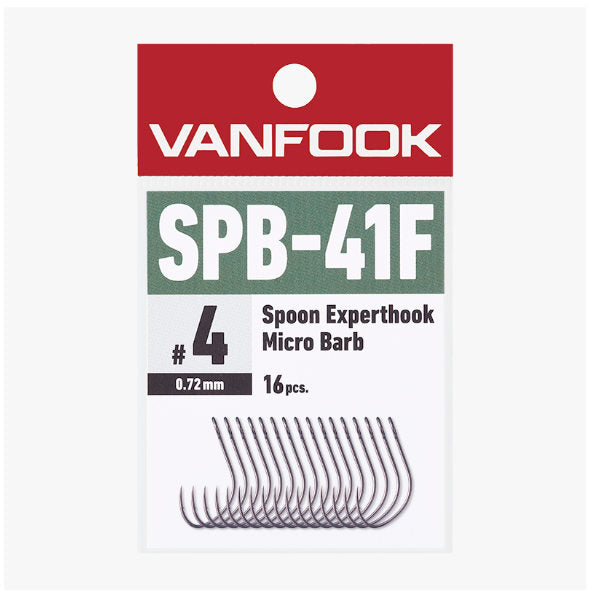 VANFOOK Spoon Experthook Medium Heavy Micro Barb Fusso #6 FUSSO BLACK