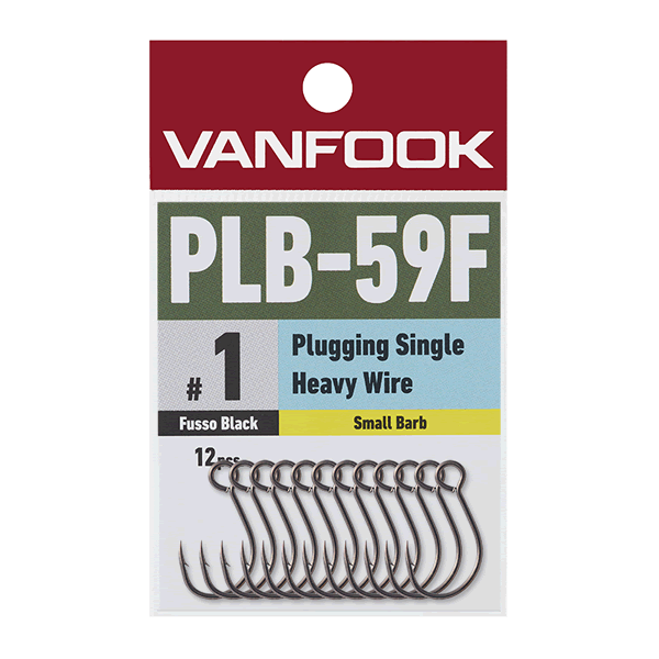 VANFOOK PLB-59F PLUGGING SINGLE HEAVY WIRE #1 (12 pc/pack) FLUORINE BLACK