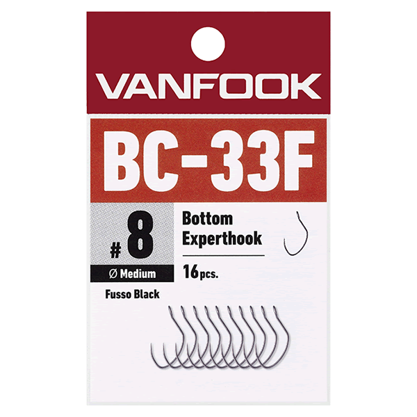 VANFOOK BC-33F BOTTOM EXPERTHOOK #10 (16 pcs/pack ) FLUORINE BLACK