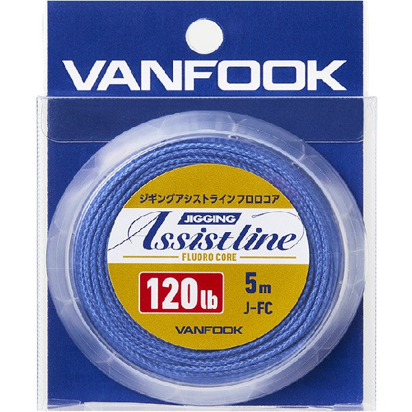 VANFOOK J-FC JIGGING ASSIST LINE FLUORO CORE 150LB #BLUE