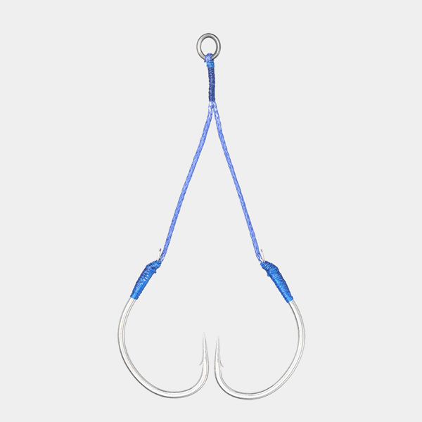 VANFOOK SPINBULL FLEX TWIN ASSIST SUPER LONG #3/0 : 4.5cm (2 pcs/pack) SILVER