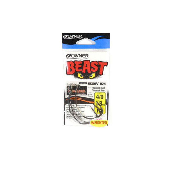 OWNER WEIGHTED TWIST ROCK BEAST #4/0 fishing terminal tackle