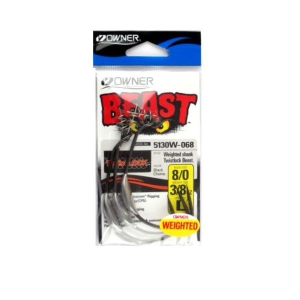 OWNER WEIGHTED TWIST ROCK BEAST #8/0 fishing terminal tackle