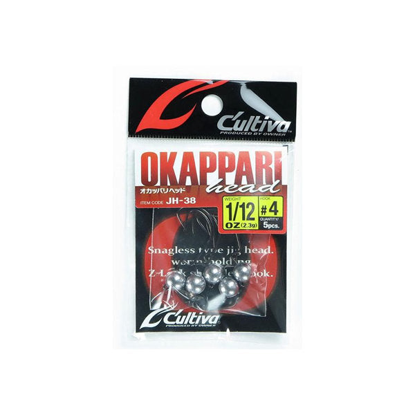 OWNER JH-38 OKAPPARI HEAD #4 : 1/12oz (5 pcs/pack) fishing terminal tackle
