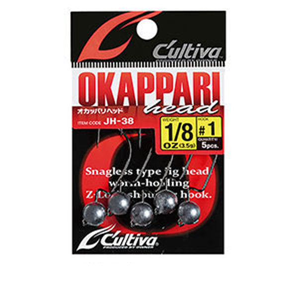 OWNER JH-38 OKAPPARI HEAD #4 : 1/8oz (5 pcs/pack) fishing terminal tackle