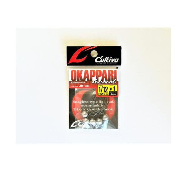 OWNER JH-38 OKAPPARI HEAD #1 : 1/12oz (5 pcs/pack) fishing terminal tackle