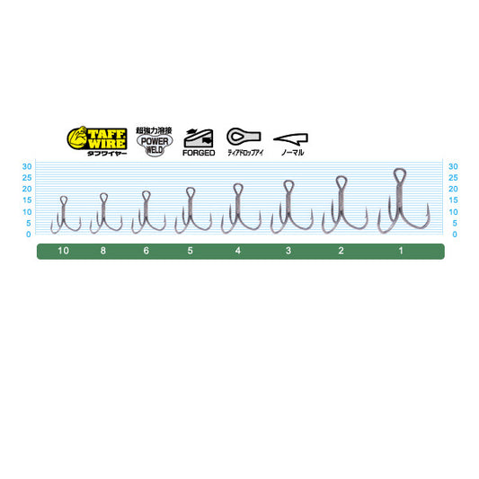 OWNER STX-45 STINGER TREBLE EXTRA #10 (4 pcs/pack)