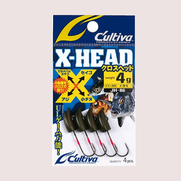 OWNER JH-86 X-HEAD 2.0g (4 pcs/pack) fishing terminal tackle