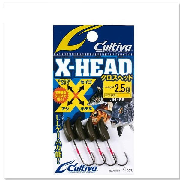OWNER JH-86 CROSS HEAD 2.5g (4 pcs/pack) fishing terminal tackle