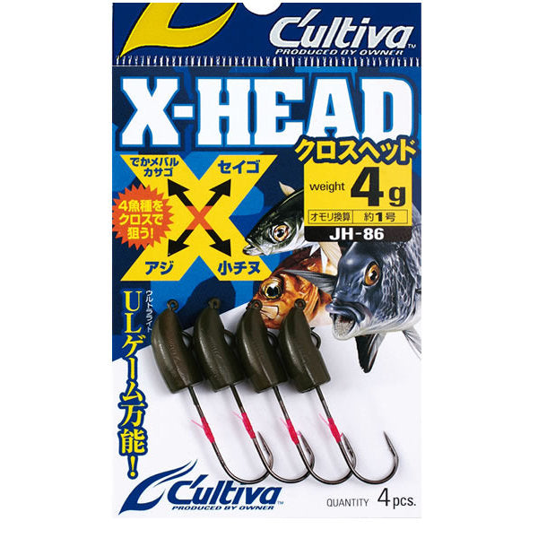 OWNER JH-86 CROSS HEAD 4.0g (4 pcs/pack) fishing terminal tackle