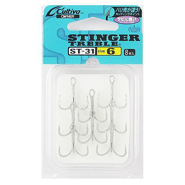 OWNER ST-31 STINGER TREBLE #6 fishing terminal tackle