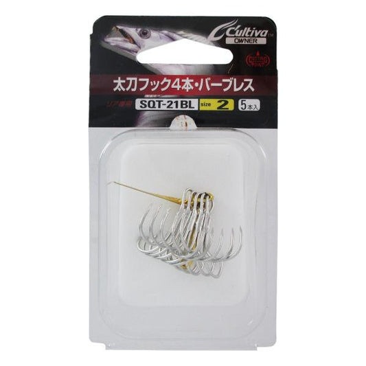 OWNER TACHIUO HOOK QUADRUPLE BARBLESS #2