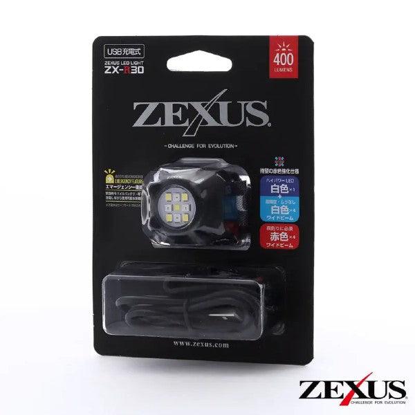 ZEXUS HEAD LIGHT ZX-R30 (USB Charging type) fishing accessory — photo 2