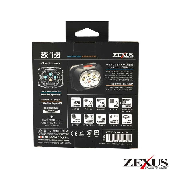 ZEXUS HEAD LIGHT ZX-199 (Hybrid model) fishing accessory — photo 3