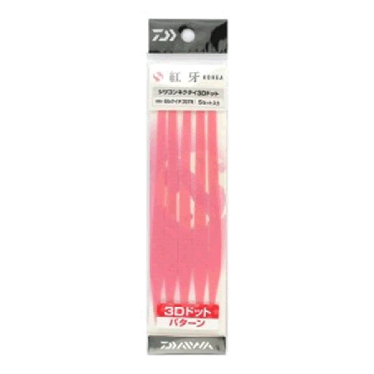 DAIWA KOHGA SILICONE NECKTIE 3D DOT STR 21cm (5 pcs/pack) MILK ICHIGO