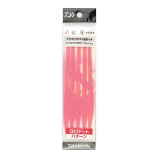 DAIWA KOHGA SILICONE NECKTIE 3D DOT STR 21cm (5 pcs/pack) MILK ICHIGO
