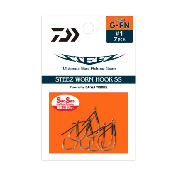 DAIWA STEEZ WORM HOOK SS G·FN #5 (7 pcs/pack)