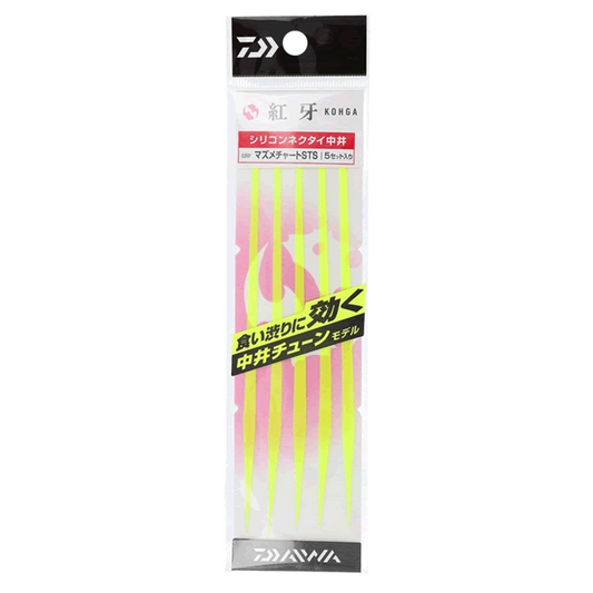 DAIWA KOHGA SILICONE NECKTIE NAKAI TUNE STR SLIM STRAIGHT SLIM (5 pcs/pack) MAZUME CHART