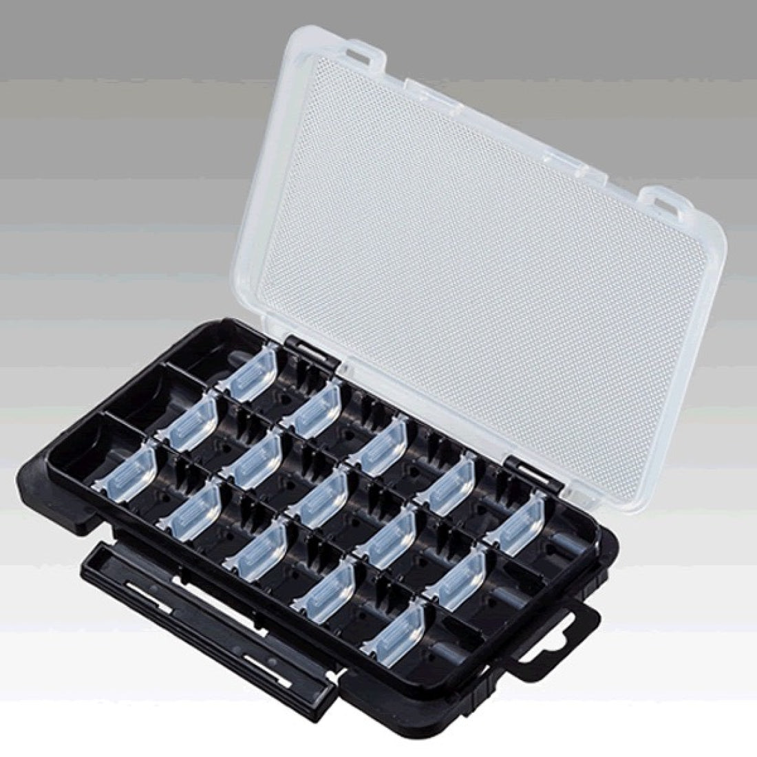 MEIHO LIGHT GAME CASE J 175×105×18mm J CLEAR/BLACK fishing accessory — photo 2