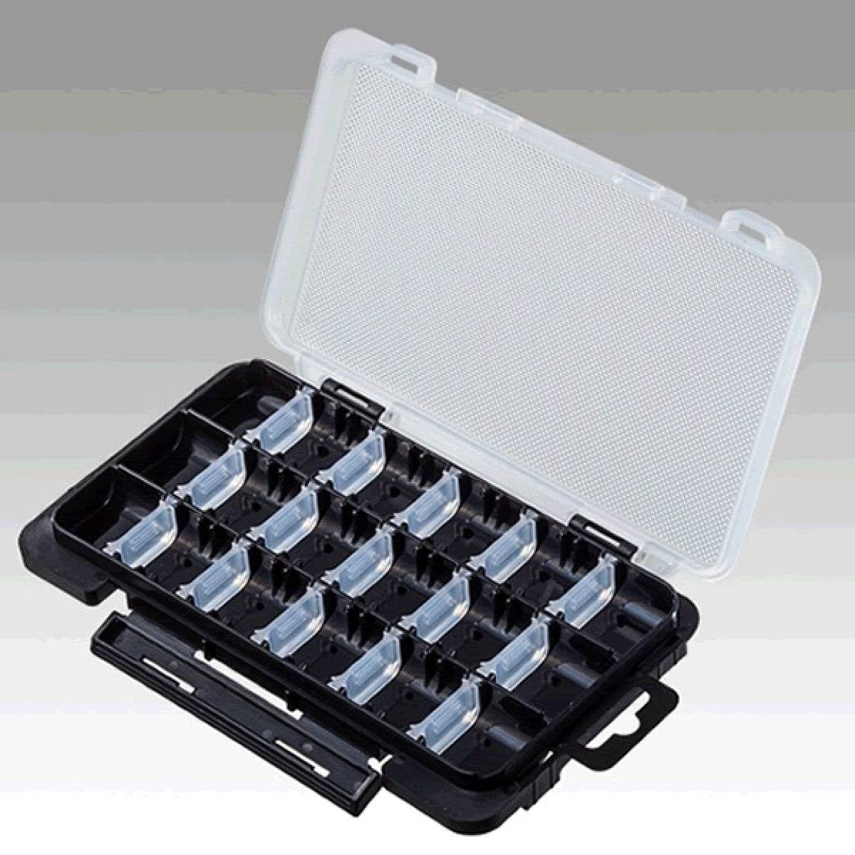 MEIHO LIGHT GAME CASE J 175×105×18mm J CLEAR/BLACK - Britannic Trade
