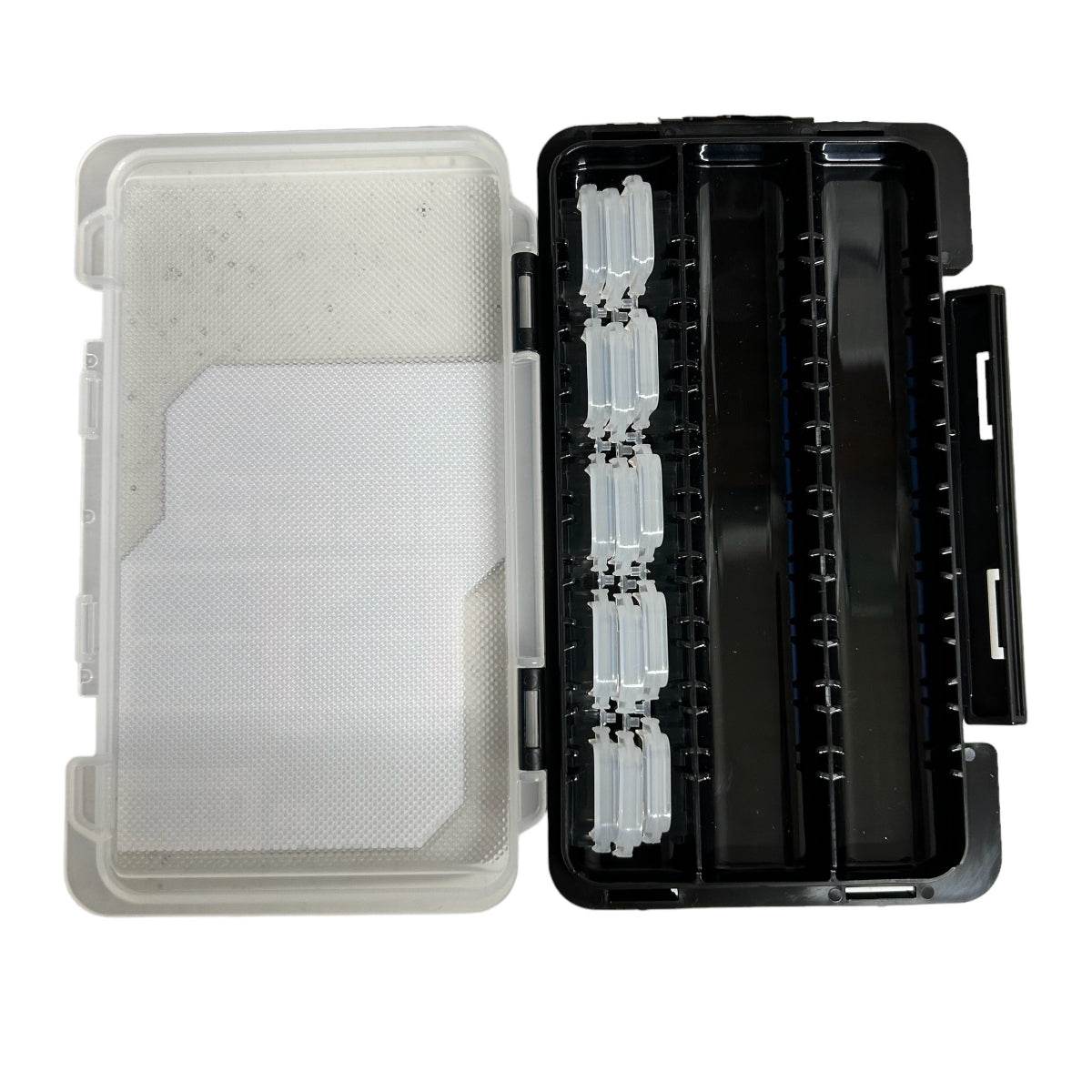MEIHO LIGHT GAME CASE J 175×105×18mm J CLEAR/BLACK - Britannic Trade