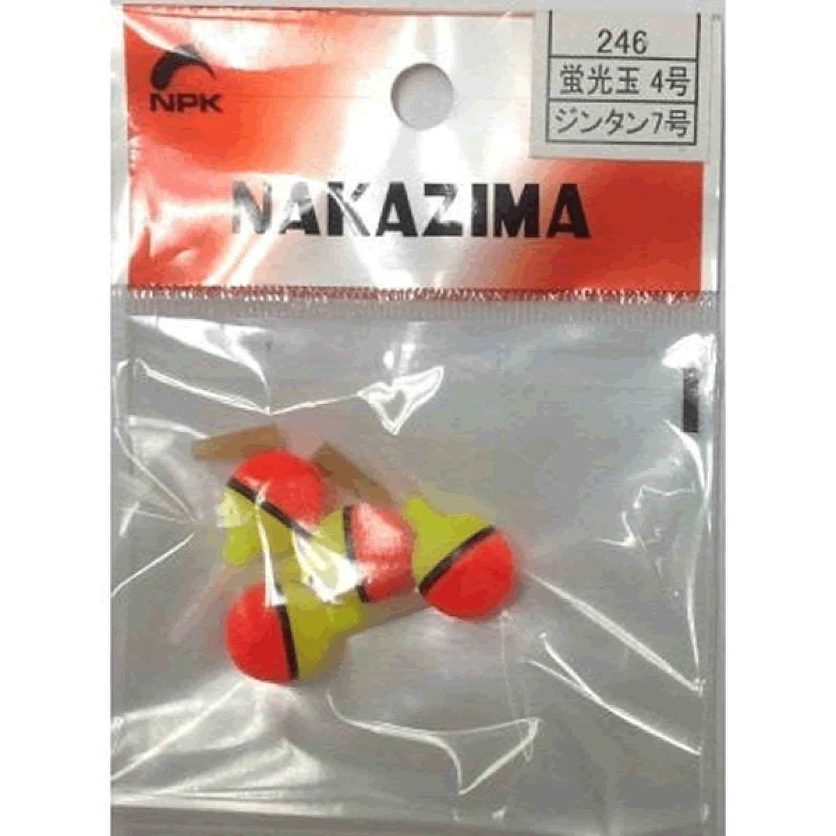 NAKAZIMA FLUORESCENCE BALL FLOAT #4 / 12 x 26 mm 246 (4 pcs/pack)