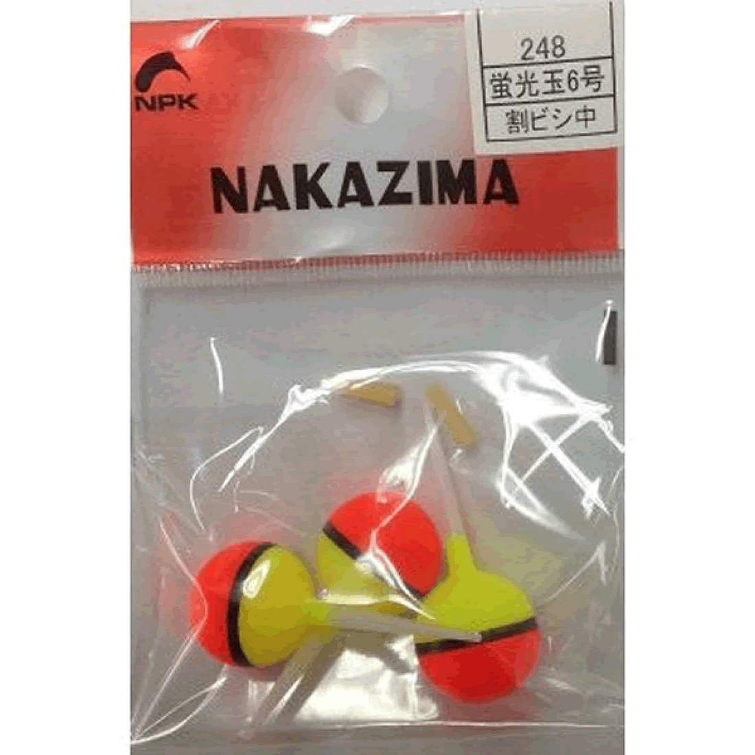 NAKAZIMA FLUORESCENCE BALL FLOAT #6 / 18 x 43 mm 248 (3 pcs/pack) fishing terminal tackle