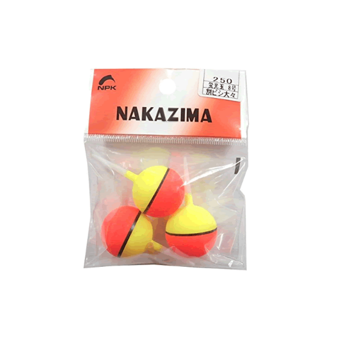 NAKAZIMA FLUORESCENCE BALL FLOAT #8 / 24 x 47 mm 250 (3 pcs/pack) fishing terminal tackle