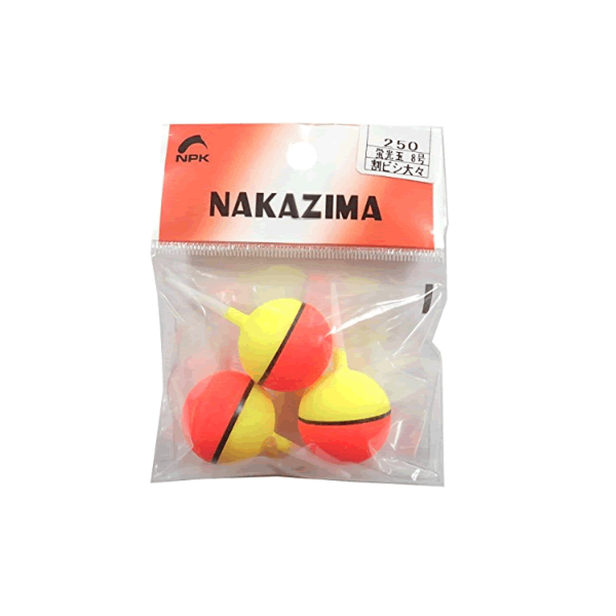 NAKAZIMA FLUORESCENCE BALL FLOAT #8 / 24 x 47 mm 250 (3 pcs/pack)
