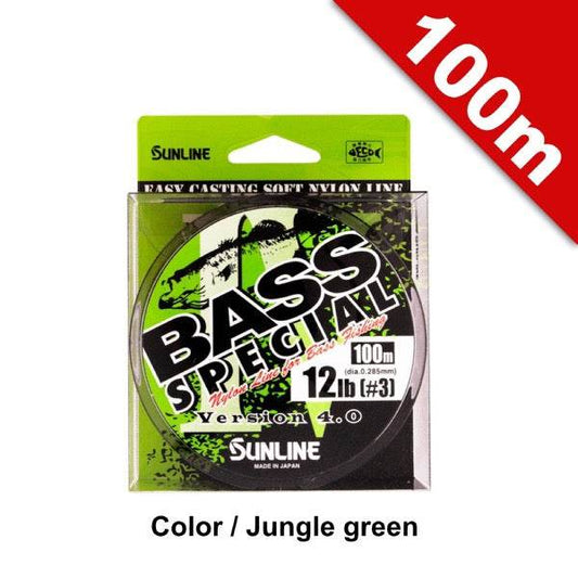 SUNLINE BASS SPECIAL Version 4.0 6 lb - 100m NYLON JUNGLE GREEN - Britannic Trade