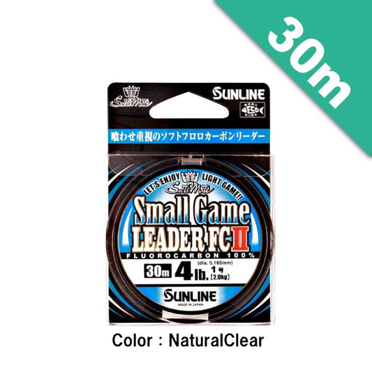 SUNLINE SW Special SMALL GAME LEADER FC II 3 lb - 30m FLUOROCARBON NATURAL CLEAR