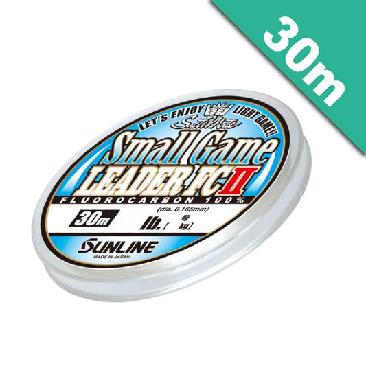 SUNLINE SALTYMATE SMALL GAME LEADER FC II #1.5 (6 lb) - 30m FLUOROCARBON NATURAL CLEAR