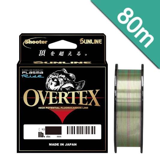 SUNLINE SHOOTER OVERTEX #4.5 (18 lb) - 80m FLUOROCARBON CLEAR & YELLOW GREEN & ORANGE & RED