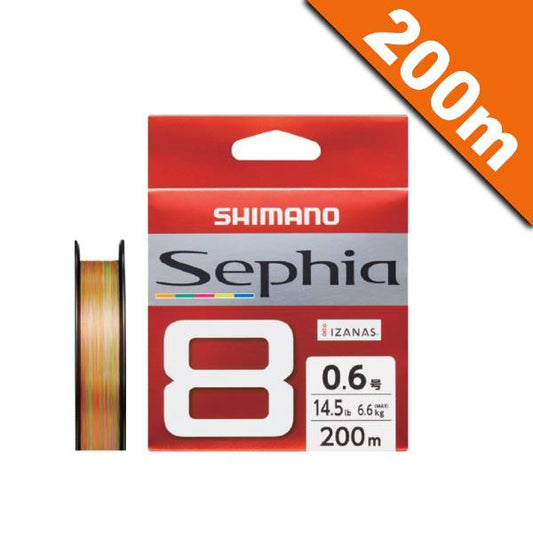 SHIMANO SEPHIA 8 #0.6 (14.5 lb) - 200m LD-E61W 5 COLOR